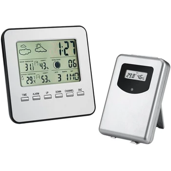 

Upgraded Weather Station, Wireless Digital Indoor Outdoor Thermometer Hygrometer, Remote Sensor, Home Weather Forecaster Stati