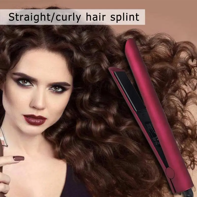 Hair Straightener Flat Hair Styling 2 In 1 Tourmaline Ceramic Flat