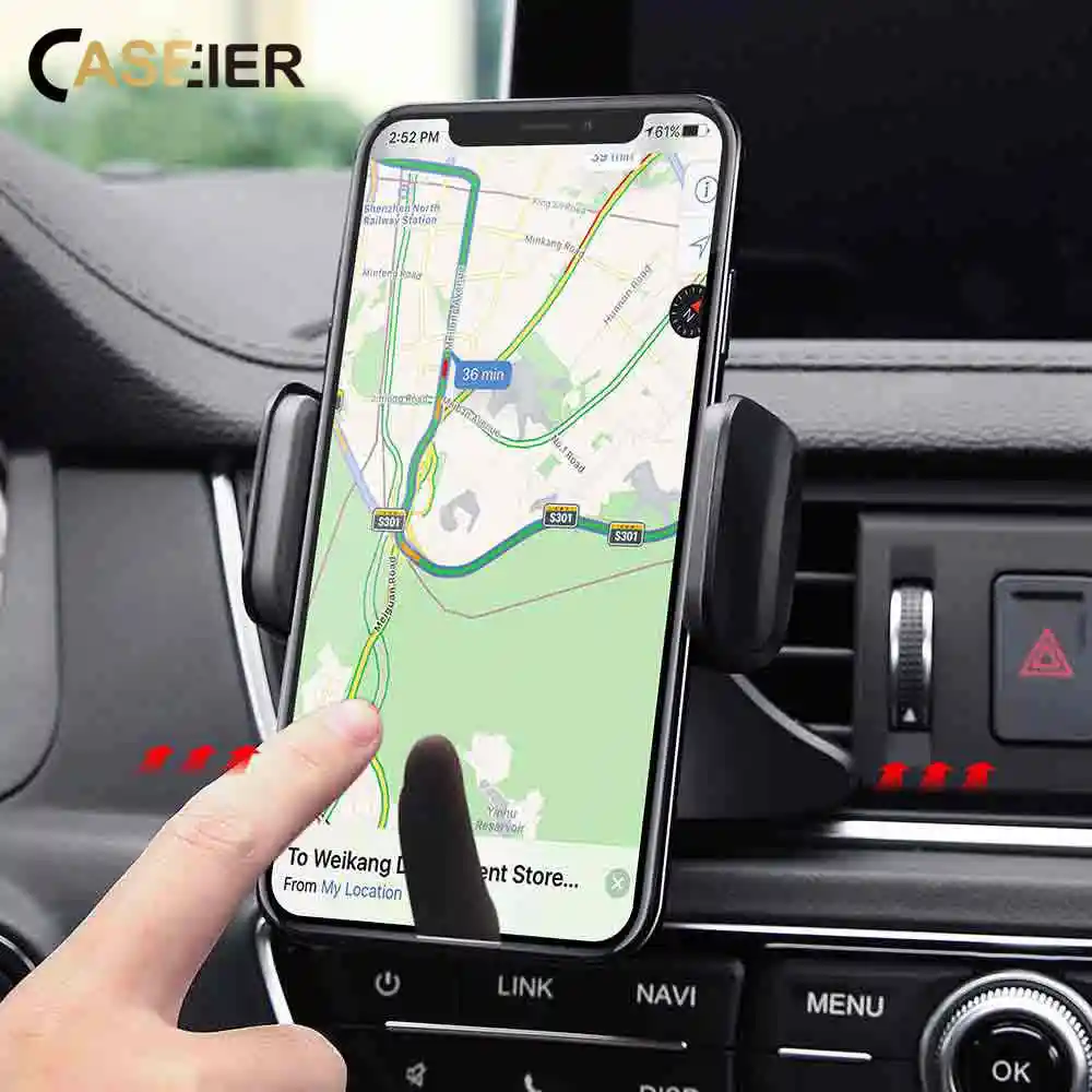 

CASEIER Gravity Car Phone Holder Phone Stand In The Car Phone Holder For iPhone Huawei Xiaomi Stand CD Player Slot Cars Holders