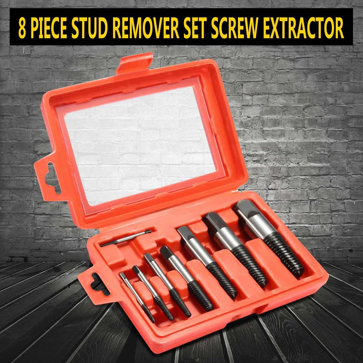 

8Pcs Screw Extractor Center Drill Bits Guide Set damaged Broken Screws Removal Tool set Bolt Stud Out Remover Power Tool Kit
