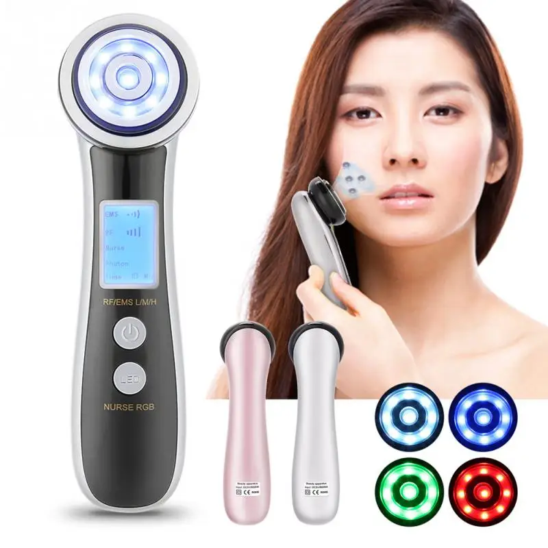 

New 4-IN-1 LED Photon Therapy RF EMS Microvibration Beauty Machine Wrinkle Removal Face Lifting Facial Care Massager 3