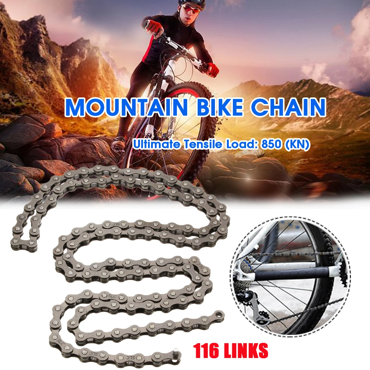New Arrival Durable 6/ 7/ 8 Speed Hybrid Anti-rust 112 Link Bicycle Cycling Chain MTB Mountain Bike Road Bike Gear Shift Chain New Arrival Durable 6/ 7/ 8 Speed Hybrid Anti-rust 112 Link Bicycle Cycling Chain MTB Mountain Bike Road Bike Gear Shift Chain