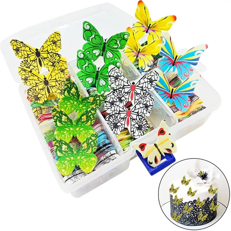 

360PCS Wafer Paper Edible Butterfly Shape Cake Topper Cupcake Topper