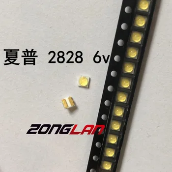 

120piece/lot FOR repair Sharp LED LCD TV backlight Article lamp SMD LEDs 6V 2828 Cold white light emitting diode