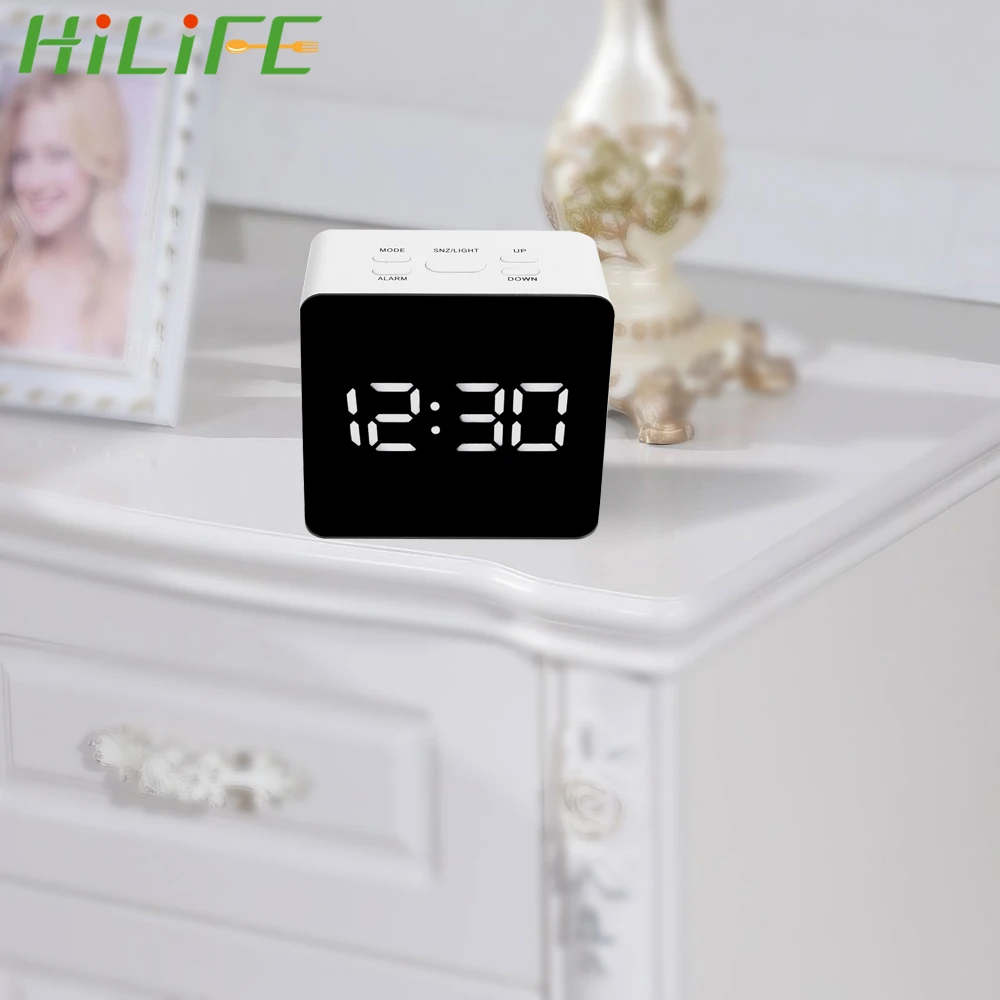 Термометр HILIFE с USB и аккумулятором настольные часы будильником цифровые