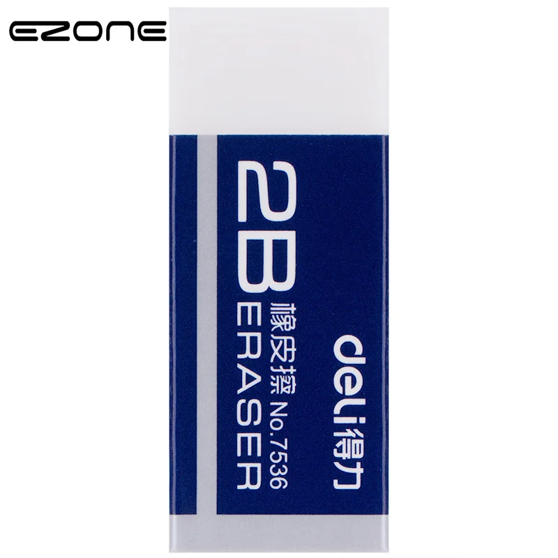 

EZONE 1pc 2B Eraser Special Eraser For Students Examination DrawingSketch Eraser High Quality Soft Less Crumbs Office Eraser