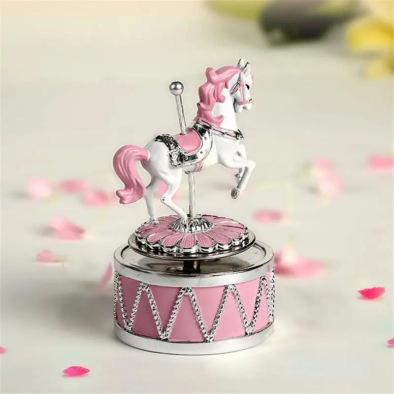 Caja de música de caballo de carrusel giratorio de lujo para niños y niñas juguetes de sonido Regalo de Cumpleaños de Navidad caja Musical decoración del hogar Caja de música de caballo de carrusel giratorio de lujo para niños y niñas juguetes de sonido Regalo de Cumpleaños de Navidad caja Musical decoración del hogar