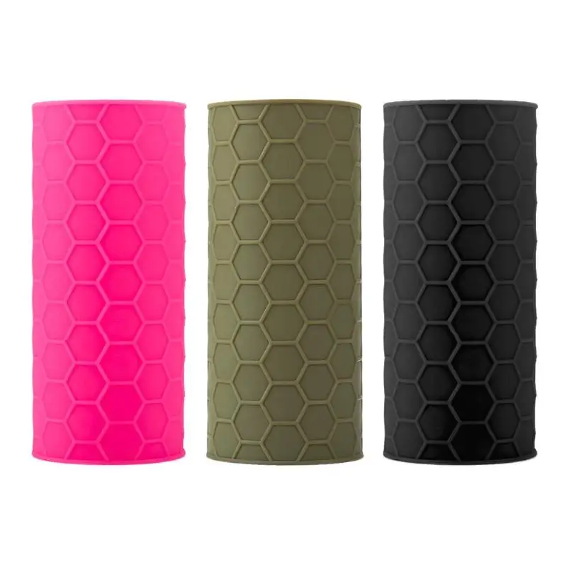 

Black Pink Green Protable Non-slip Universal Grip Sleeve with Hex Pattern grip for hot summer afternoons feel its working effect