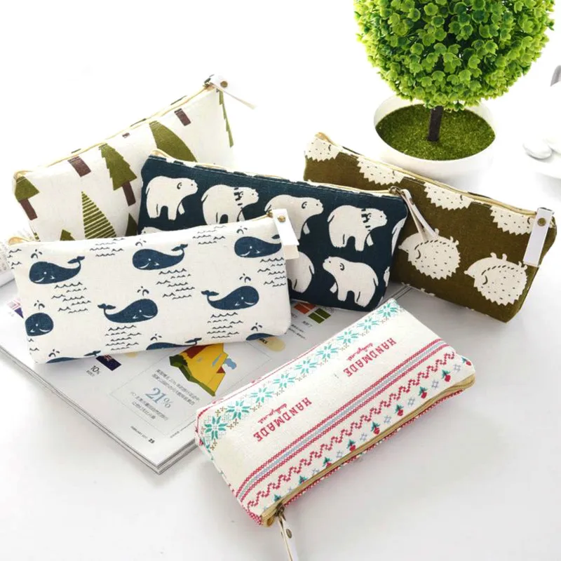 

NOVERTY 1 PC Kawaii Animal school Pencil Case cute cartoon pen bag box pouch cases office stationary supplies pencilcase 04930