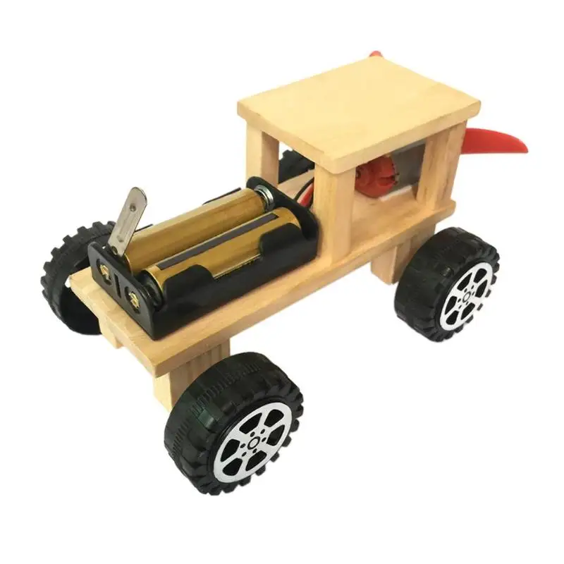 DIY Assembled Wooden Wind Car Puzzles Toys Science Model Toys For Kid Learning