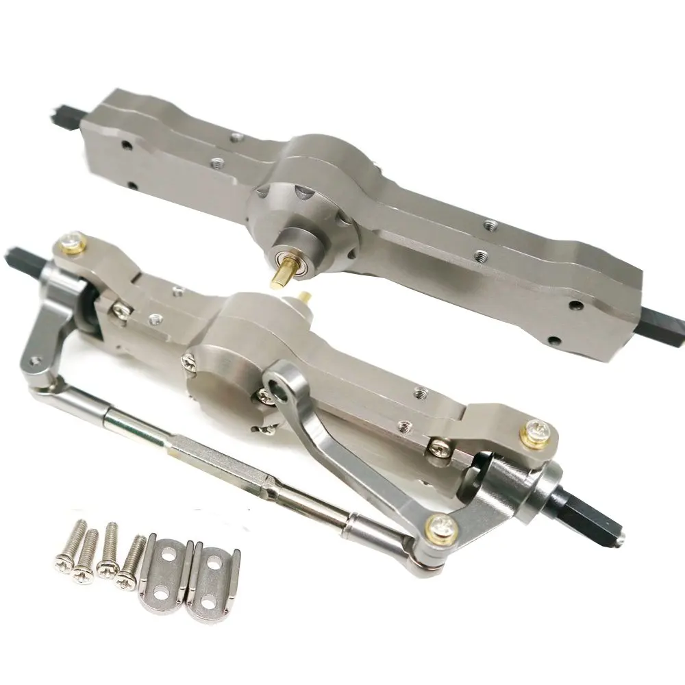 

Racerstar 2PCS Front Rear Bridge Axle Set for WPL Heng Long JJRC 1/16 Rc Car Upgrade Spare Parts