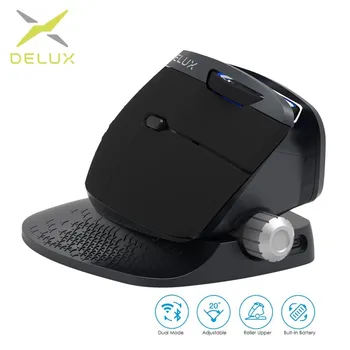 

New 2019 M618X Dual Mode 2.4Ghz Wireless Mouse Bluetooth Mouse Rechargeable Ergonomic Vertical Computer USB Optical Gaming Mice