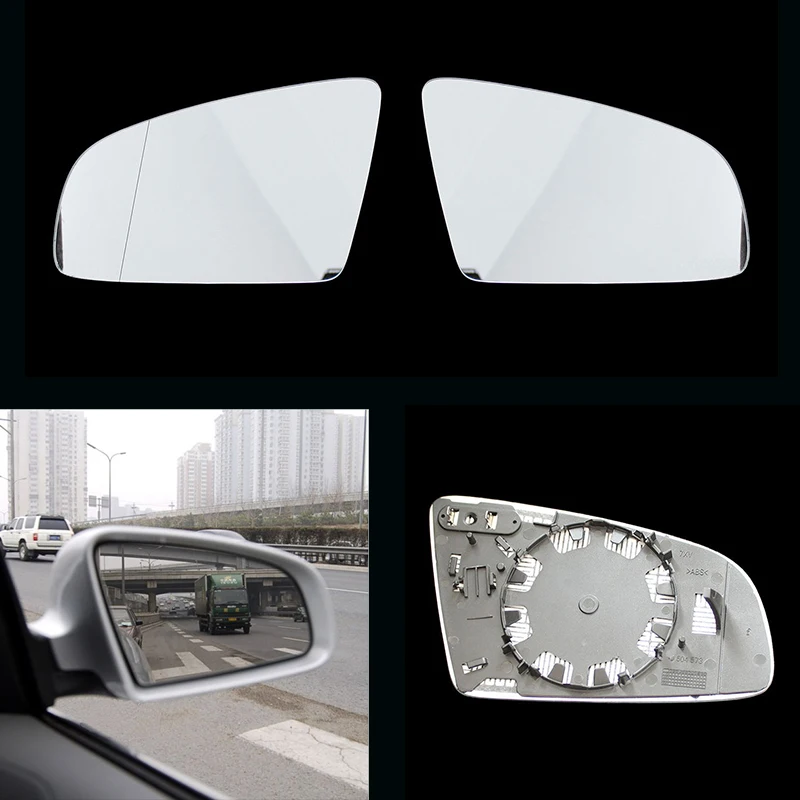Skup Wymiana samochodu lewego prawego ogrzewane skrzydło z tyłu szkło lustrzane dla Audi A4 B6 B7 2001 2002 2003 2004 2008 A6L C6 2005 2006 2007 2008