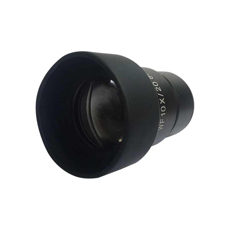 WF10X Eyepiece for Stereo Microscope Wide Field 20mm Rubber Eye Cups with or without Reticel Scale WF10X/20 High Eye-point