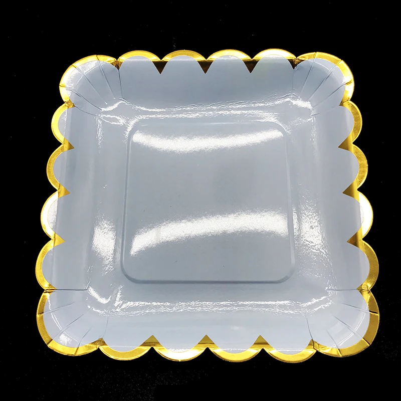 10pcs/lot metallic paper plates high quality paper plates purple color