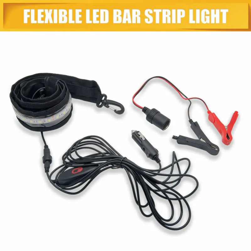 

12V 1.3M FLEXIBLE LED CAMPING LIGHT 5050 SMD CARAVAN BOAT WATERPROOF BAR STRIP