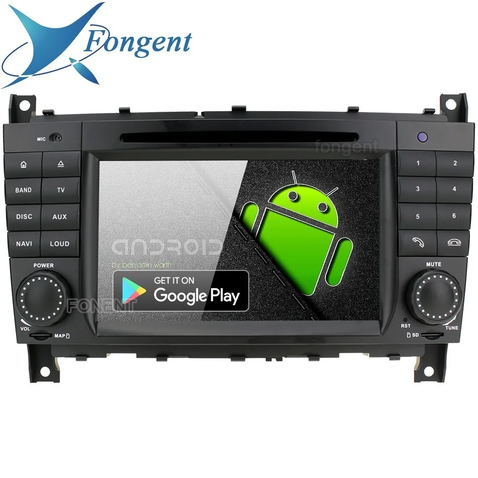 Cheap Android 9.0 Stereo Unit for Mercedes Benz Car C CLS CLC CLK Class W203 W209 W219 MB Auto GPS Navigator Multimedia Radio Player 0