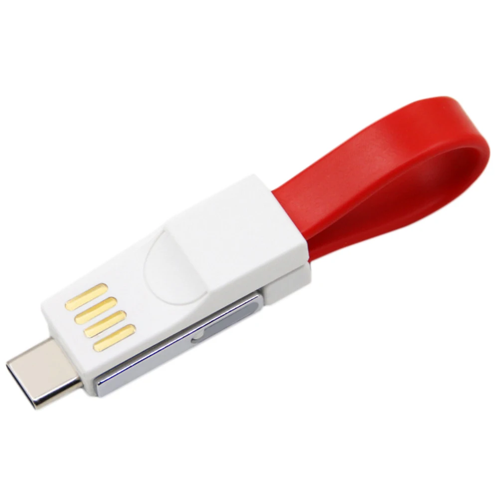 Мини usb 3 в 1 брелок Usb Магнитный зарядный кабель для синхронизации данных для Iphone Android type-C Мини Портативный Мобильный usb кабель