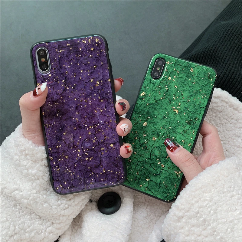 

Fashion Phone Case for xiaomi redmi note 6 pro 5 plus 6a s2 mi 8 lite mi8 6 6x mix 2 2s max 3 cover Gold Foil Bling Marble shell