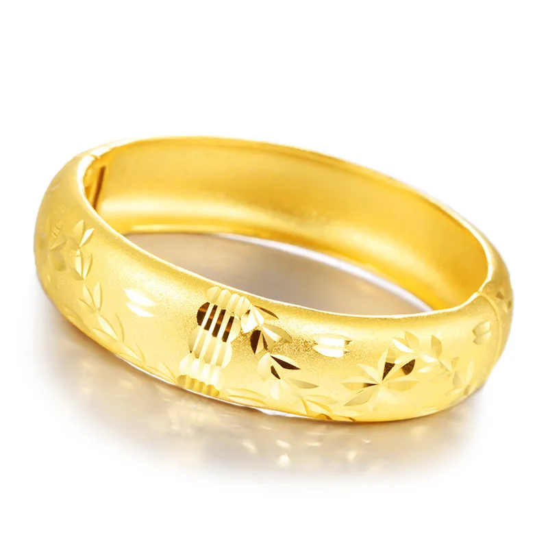 Нежный цветок друзы широкий не выцветает аллювиальные золотые браслеты для женщин подарок Свадебные украшения