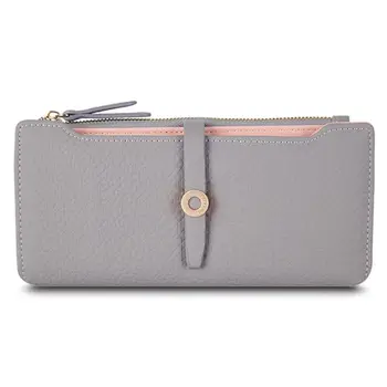 

Lovely Leather Long Women Wallet Fashion Girls Change Clasp Purse Money Coin Card Holders Wallets