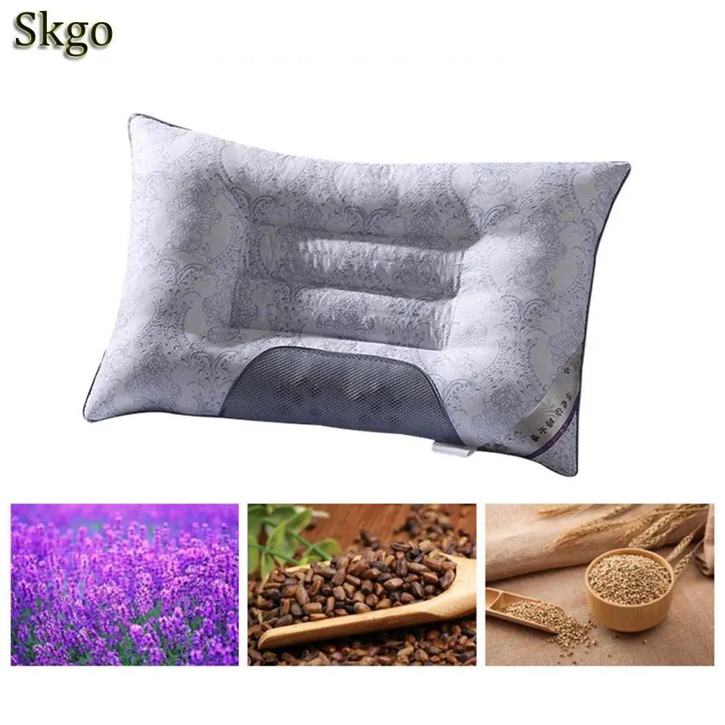 

Semi-magnetic Buckwheat Pillow Neck Breathable Orthopedic Cassia Cervical Health As Lavender Pillow easy to wash