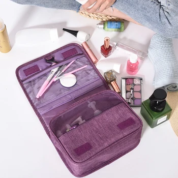 

Hanging Toiletry Storage Bags Women Men's Portable Makeup Zipper Organizer Foldable Cosmetic Pouch Accessories Supply Items Gear