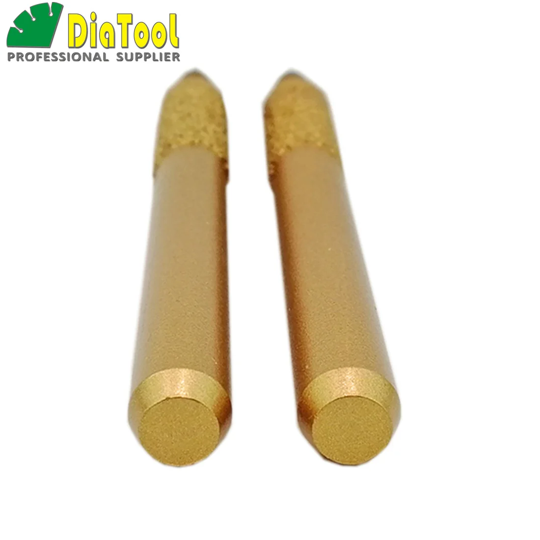 SHDIATOOL 2pcs 10-4/50mm CNC taper ball-end Stone cutter Vaccum Brazed Diamond engraving bits Mill granite marble rotary burrs