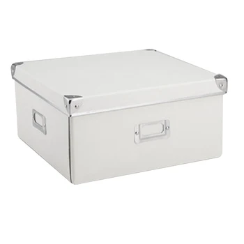 

1Pc Dust-proof Storage Box Household Paper Foldable Portable Storage Box Container with Cover for Bedroom Living Room
