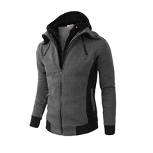 Новинка, стильные мужские толстовки, приталенные мужские спортивные пальто на двойной молнии, мужская флисовая толстовка, куртка