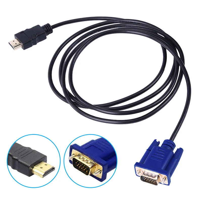 

New 1080P HD HDMI Male to VGA Male Video Converter Adapter Cable Cord For PC DVD HDTV Projectors A/V receivers TV