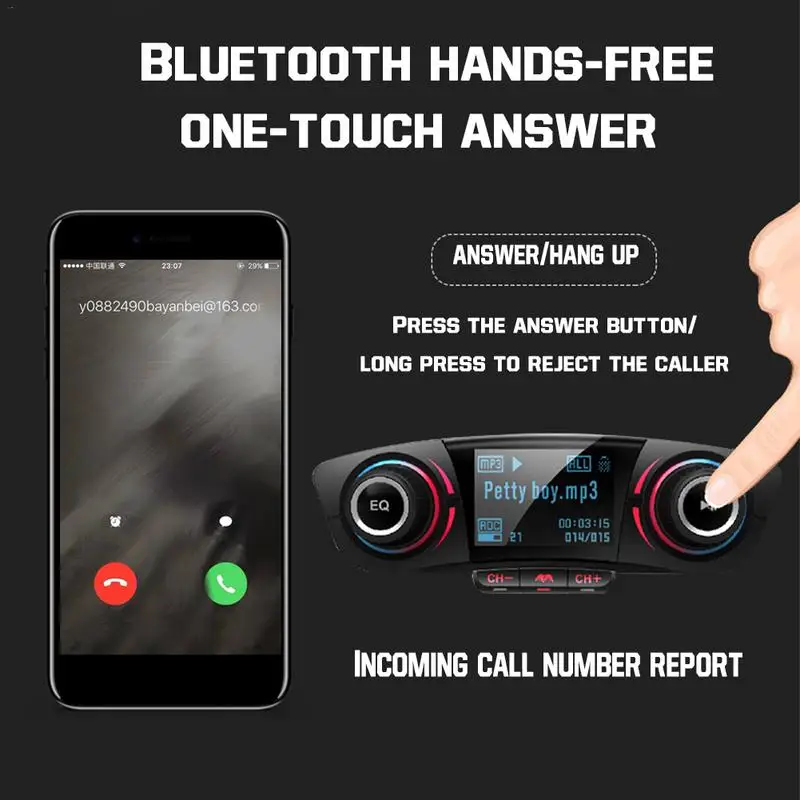 Новинка 4 1 fm передатчик Aux модулятор Bluetooth Handsfree автомобильный аудио MP3 плеер с