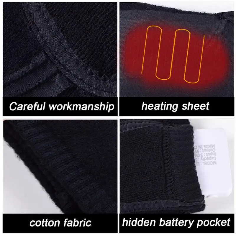 Usb Rechargeable Battery Sport Ski Heated Socks Women Men Cotton Outdoor Hiking Heating Thermal Leg Warmers