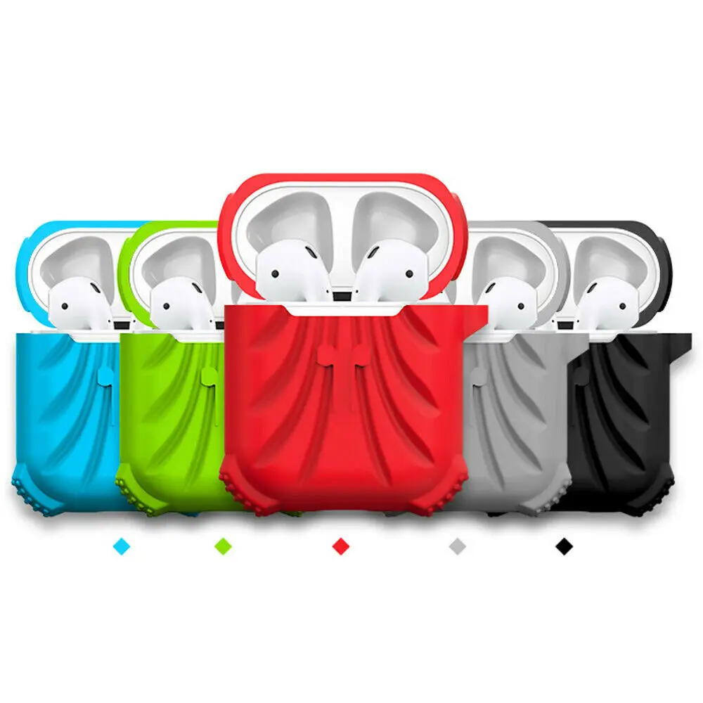 

2019 Newest Hot 5 Colors Solid Silicone Cover Case for AirPods Case Earpods Case for Apple Headphone