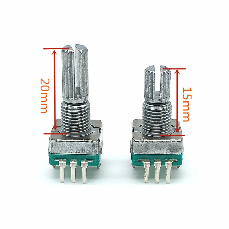 5 шт./лот, ручка сливы, 20 мм, 15 мм, поворотный кодер, кодирующий переключатель, EC11, цифровой потенциометр с кнопочным переключателем, 5 контактов, 20 позиций