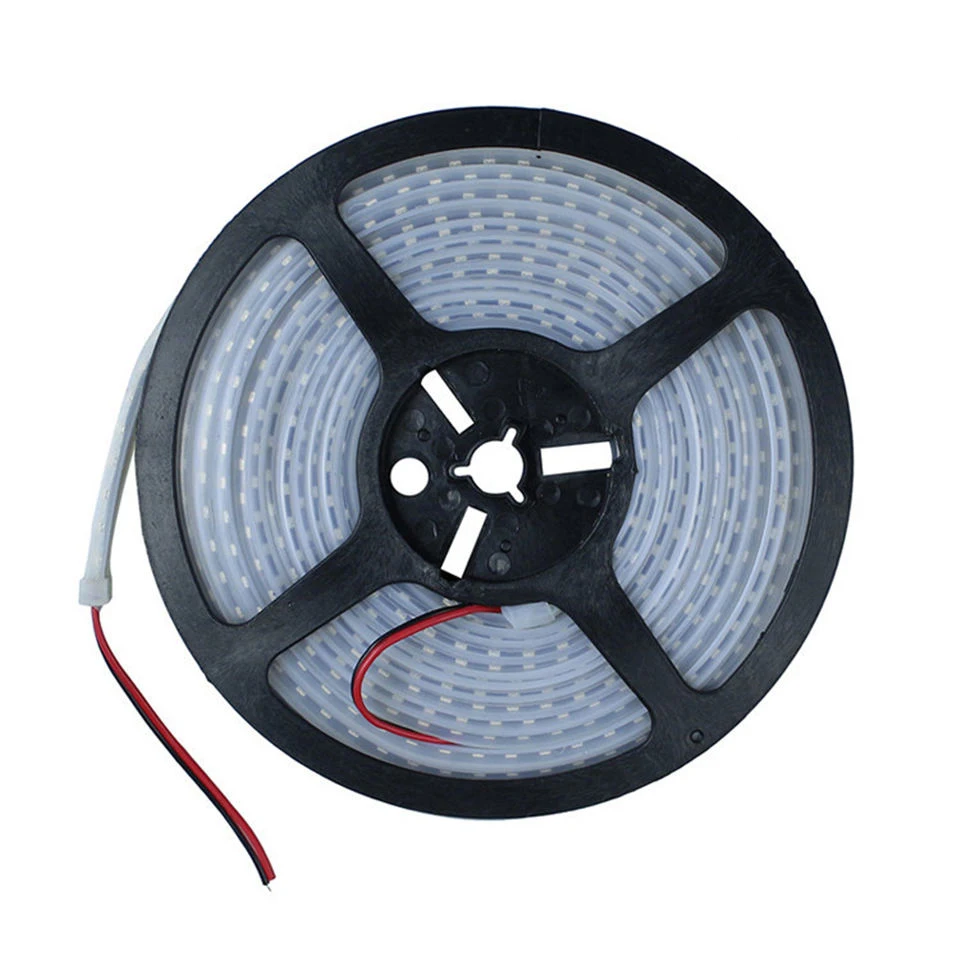 Светодиодная лента 12V 240 led/M 3528 двухрядная 5M 1200leds Гибкие Огни Лента теплая/белая IP67