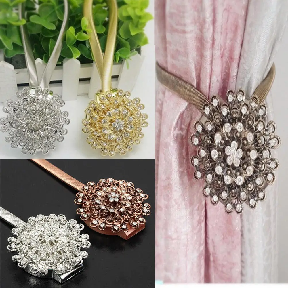 High Quality 2019 Pair Crystal Curtain Tiebacks Tie Backs