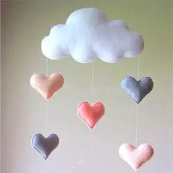 Войлочная ткань капля дождя нетканые ткани любовь белые облака детский дом орнамент подвесная комната аксессуары игрушки для детей