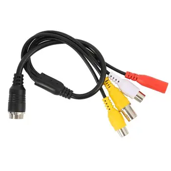 

Auto 4Pin Aviation Head to RCA+BNC+DC Extension Cable Adapter forfor CCTV Camera Security DVR Microphone Accessories