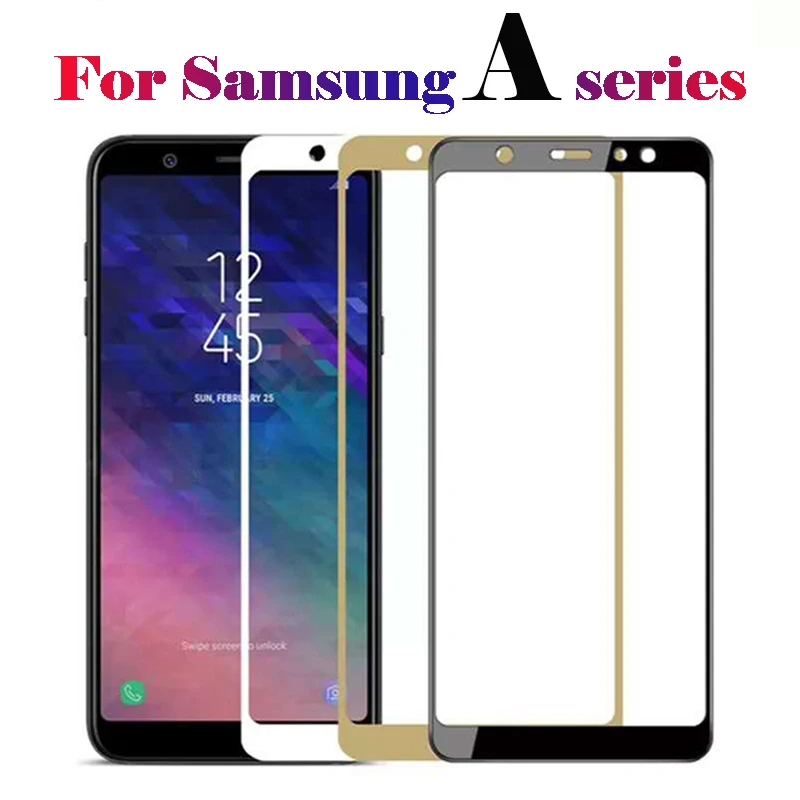 Защитное стекло для Samsung Galaxy A6 закаленное A 6 7 8 9 A9 2018 A8 Plus | Мобильные телефоны и