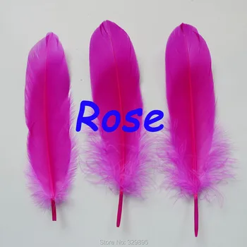 

Wholesale 1000Pcs Rose Natural Goose Feathers plumes for Home Crafts Cosplay Clothing Shoes Hat Decoration floating plumas