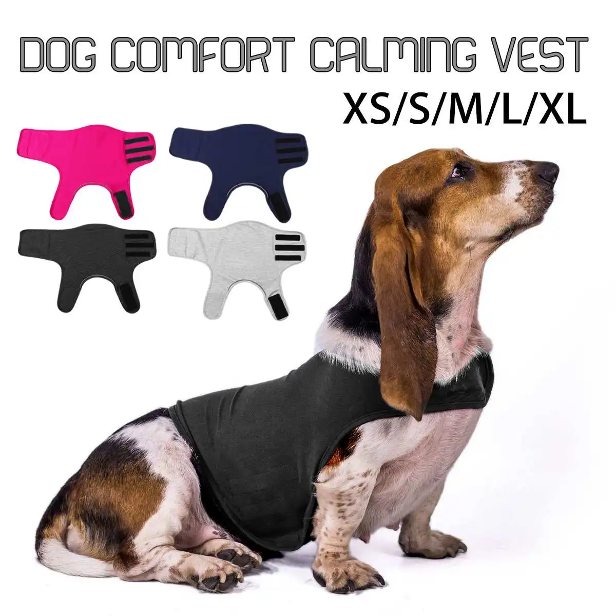 Cotton Pet Dog Comfort Calming Vest Pets Calm Down Clothes Safety Dog