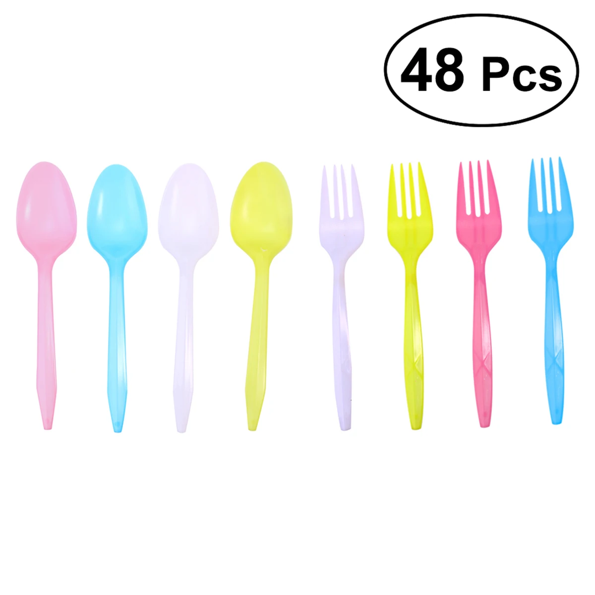 

Plastic Disposable Dinnerware Tableware Non-toxic Safe Spoons and Forks Tableware Cutlery for Outdoor Picnic Hiking Party