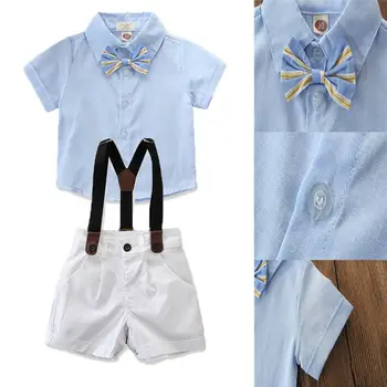 

pudcoco 2019 Children Clothing Suits For Boys Clothes Kids Toddler Enfant Infantis Outfits Shirt+Overalls Suits
