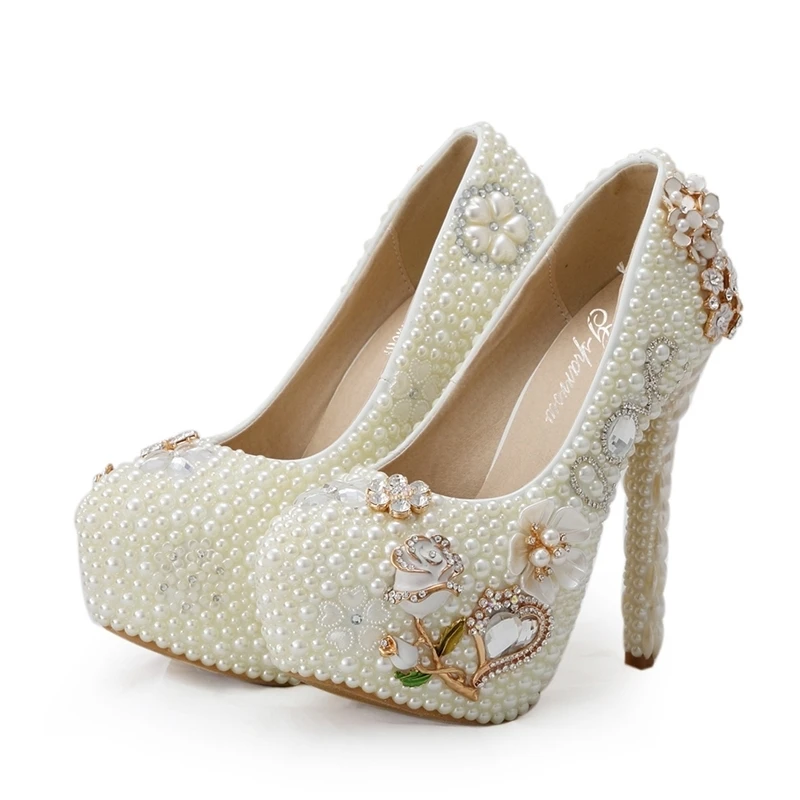 14cm Ivoire Option Perle customized Plates De Iovry Cérémonie formes Femmes Talons Mariée Personnalisé Mariage Parti Diamant 8cm 11cm ivory Heels Heels Haute 6cm Luxe Strass Chaussures Adulte Bx7xqnzF4