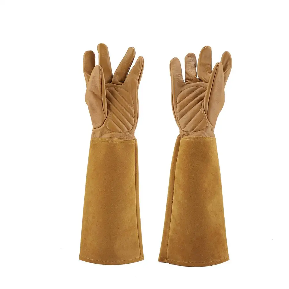 

Rose Pruning Gardening Leather Gloves Beekeeping Wearproof Puncture Proof Long Work Glove