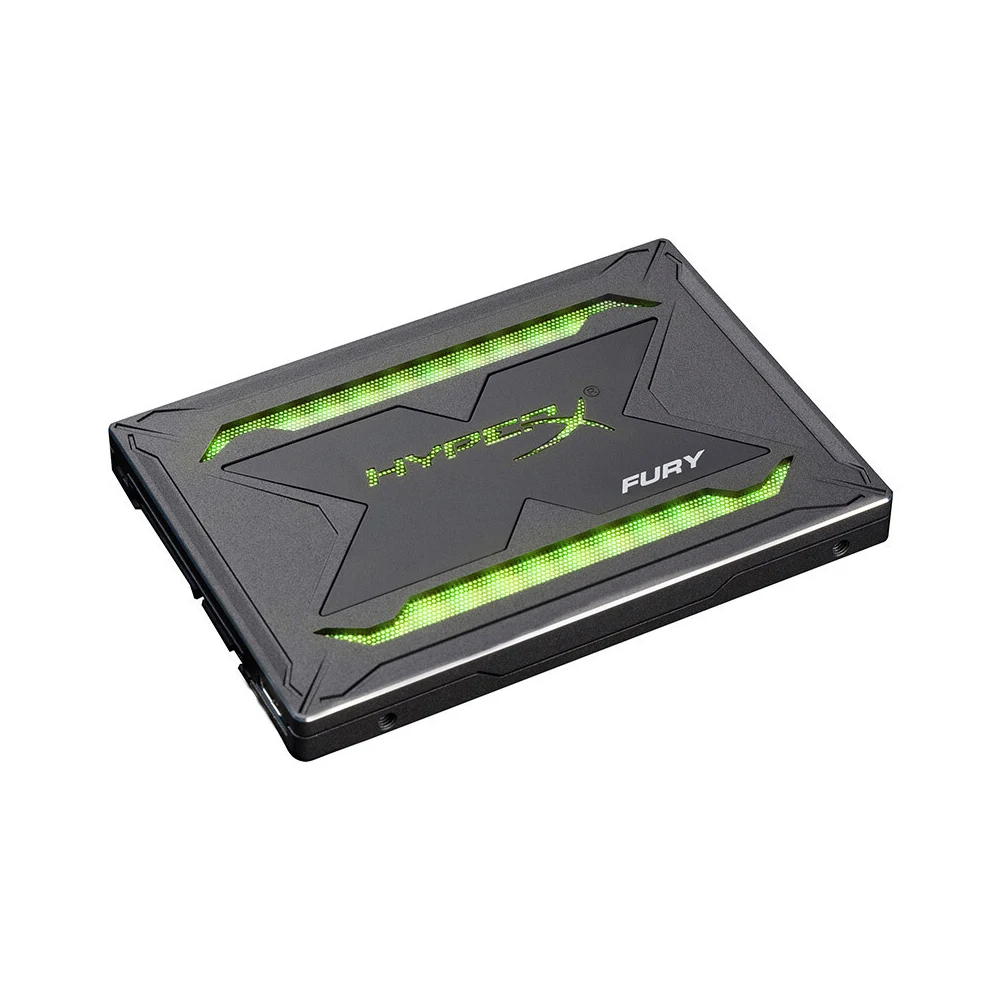 

Kingston HyperX Fury RGB SSD SATA 3 2.5" Solid State Drive Gaming HDD Multi-Color RGB PCIe 3.0 with Black Case 240GB 480GB 960GB