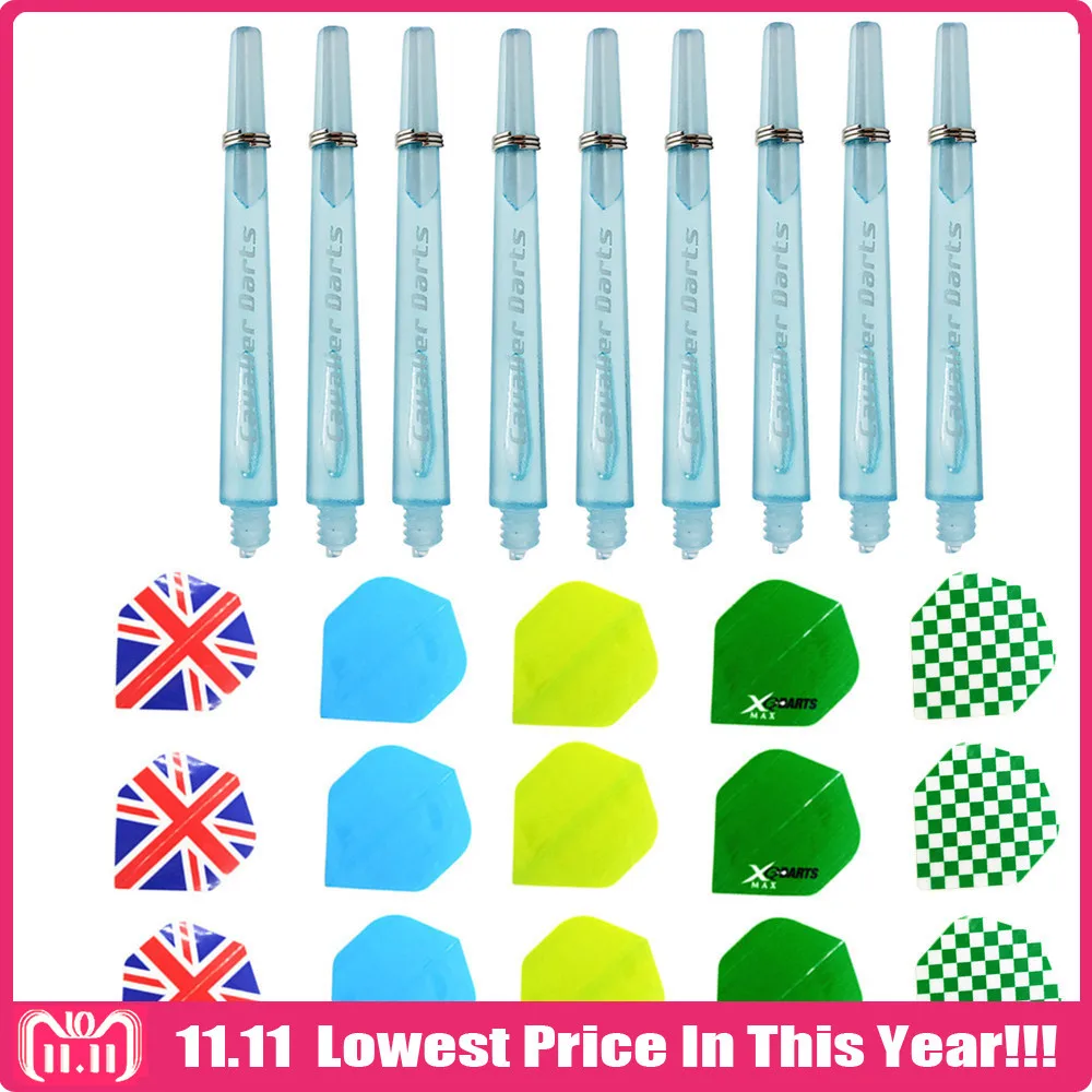 

7 Colors Nylon Dart Shafts And Popular Nice Pattern Darts Flights Dart Accessories For Soft And Steel Darts