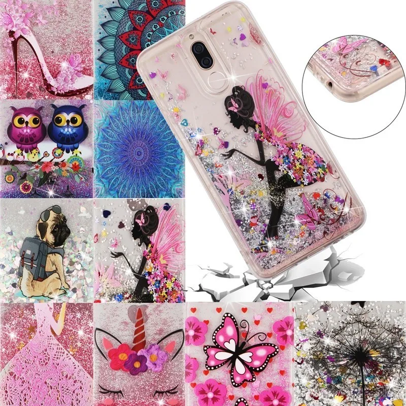 

Flowing Water Liquid Case For Huawei Mate 10 Lite Quicksand Glitter Star TPU Soft For Huawei Nova 2i Honor 9i Back Cover Coque
