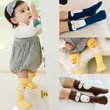 Baby Sock Cartoon Cute Soft Cotton Girl Boy Duck Penguin Design Children Infant Animal Pattern Anti-slip Long Socks